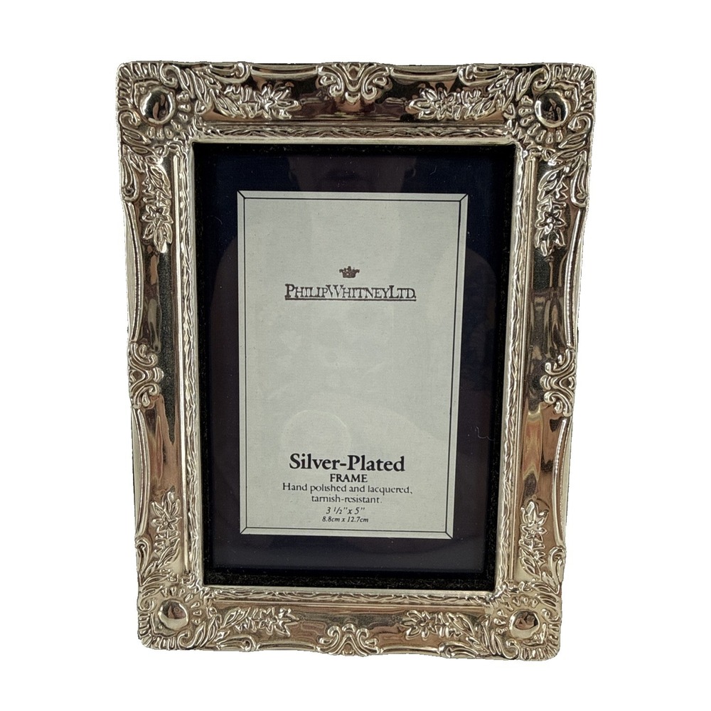 Philip Whitney LTD. Picture Frame Silver Plated Hand Polished 3.5" x 5"